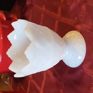 E O Brady's milk glass, antique.